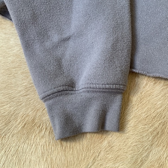 INDUSTRY HORROR Crop Hooded Gray SWEATSHIRT - Picture 6 of 12